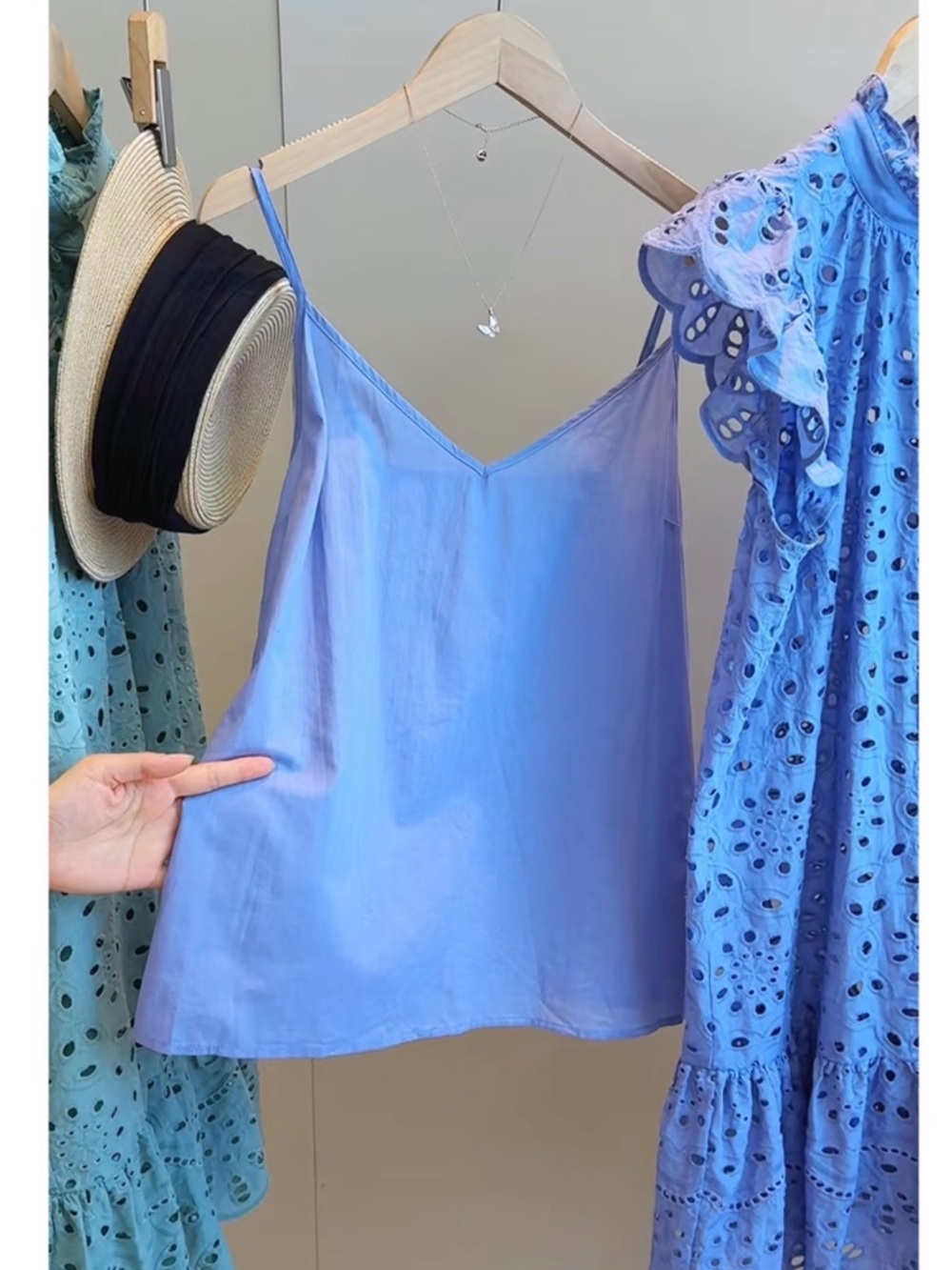 Eyelet Ruffle Dress - Green - Picture 5 of 7